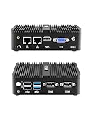 CPU et système d'exploitation : Le mini pc fanless est alimenté par un processeur J5005 (quadruple cœur et quadruple thread, 2.8 GHz) avec graphique UHD intégré. Le mini pc J5005 est préinstallé avec Win 11 Pro (64 bits) et prend également en charge Linux, Opnsense, etc. Un mini-pc idéal pour les bureaux, serveur domestiques et les HTPC.