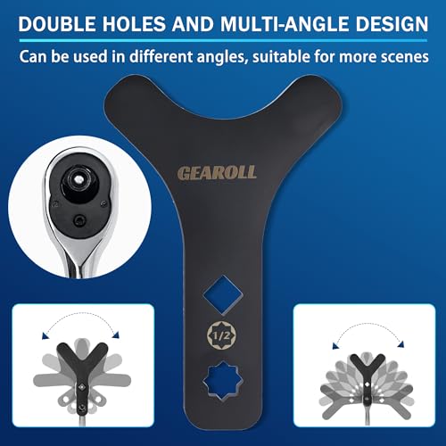 GEAROLL Lower Control Arm Prying Tool, Suspension Specialty Arm Lever Bushing Tool, Lower Ball Joint Pry, Control Arm Tool Suspension Arm Lever Compatible with 1/2" Drive Extension Breaker Bar - Thumbnail 3