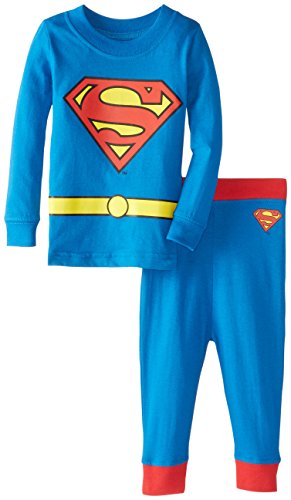 DC Comics Baby Boys' Superman 2 Piece Cotton Infant, Blue, 24 Months