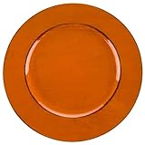 Hobby Lobby Burnt Orange & Brown Plate Charger-Set of 4