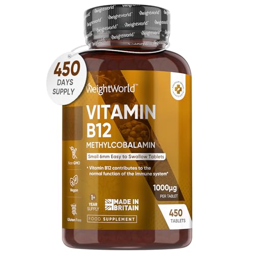 Vitamin B12 Tablets High Strength 1000mcg Vegan B12 Supplement 450