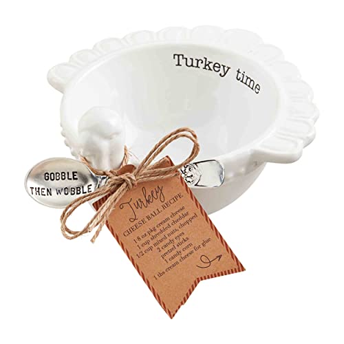 Mud Pie Thanksgiving Tidbit Set, Turkey, 4 3/4' x 4 1/2'
