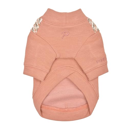 Puppia Yule Winter Round Neck Shirts Checkered Pattern for Small and Medium Dogs, Coral, X-Large by Puppia - Used condition - Image 2
