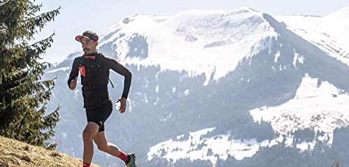 Compressport - Visera para correr en rojo/ negro - Spiderweb Ultralight Visor - Ultraligero y altamente ventilado - Fibras de secado rápido, Talla Unica