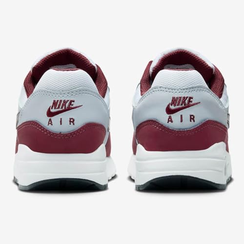 NIKE Air Max 1 Big Kids' Shoes (DZ3307-111, White/Dark Team Red/Pure Platinum/Black) Size 63