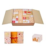 Advent des leeren Kalenders, Adventsbox Weihnachten | Faltbare Weihnachtsboxen auf 24 2025 - Heimdekorationen für handgeschriebene Party Schreibwaren mit Papier