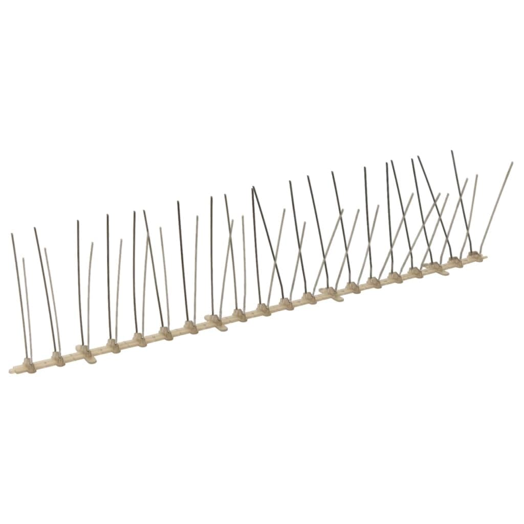 Set Dissuasori per Uccelli e Piccioni 20 pz 4 File 10 m,Forniture domestiche,Controllo infestanti,Repellenti,Repellenti per animali-149127