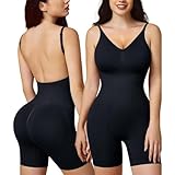 HGps8w Women's Full Body Shapewear Bodysuit Tummy Control Bodyshaper Butt Lifting Thigh Slimmer Seamless Shorts Jumpsuit