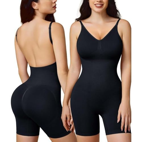 HGps8w Women's Full Body Shapewear Bodysuit Tummy Control Bodyshaper Butt Lifting Thigh Slimmer Seamless Shorts Jumpsuit