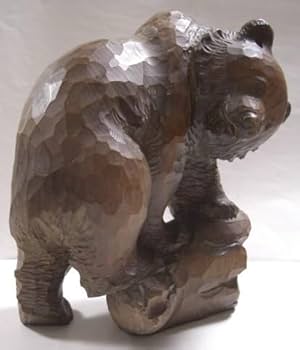 ヴィンテージ 北海道 木彫 ヒグマ2 Amazon.co.jp: 熊【木彫くま】梅原作 在銘 旭川木彫大会市長賞