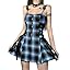 Light Blue Plaid Dress 5