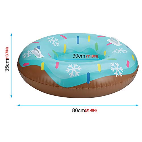 image for Kidyawn Winter Snow Tube, Heavy Duty Snow Sledding, Inflatable Sled fo