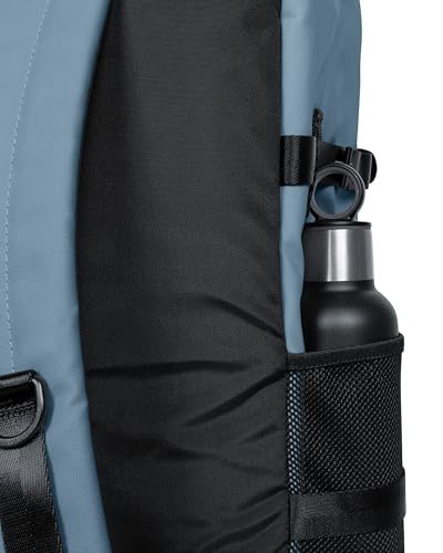Image of EASTPAK Travelpack - 42L Cabin-Size Duffel Backpack with Dual Compartments, 17 inch Laptop Sleeve, Vegan Design & Adjustable Straps, Tarp Dust Blue