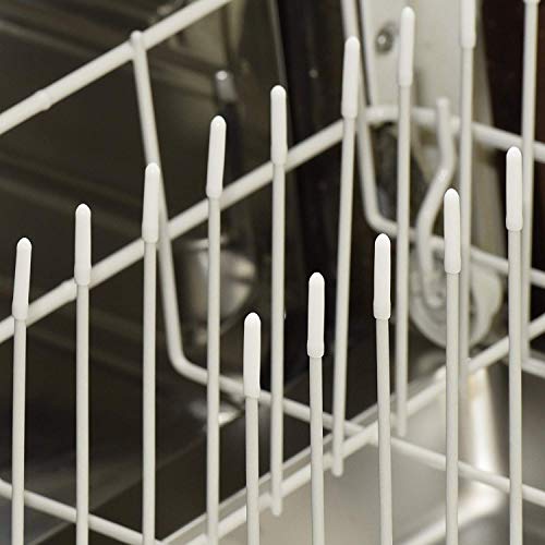200 Pieces Universal Dishwasher Prong Rack Tip Tine Cover Caps, Flexible Round End Caps Shelf Organizer Tip Caps Wire Thread Protector Cover, 15 Mm/0.59Inch Long #TOP3