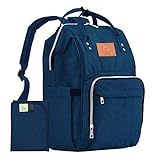 KeaBabies Mochila para pañales - bolsa de viaje para bebés impermeable y multifunción para mamá, hombres y mujeres - Bolsas de maternidad grandes para pañales - Duradera y elegante (Azul marino)