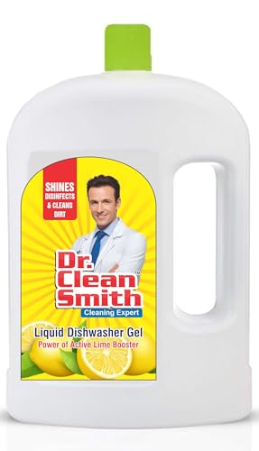Image of Dishwash Gel Refill Can, (Lemon) - 1 Ltr (Pack of 4)| Leaves No Residue and foul smell| Grease Cleaner For All Utensils |Super Saver Pack