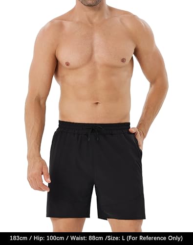 Men's Athletic Shorts Quick Dry Running Shorts with Zippered Pockets Performance Gym Lightweight Shorts2