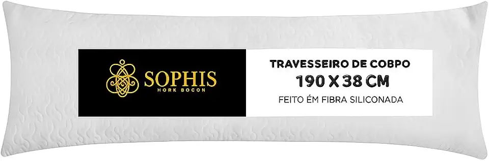 Travesseiro de Corpo Xuxão Gigante King Abraço Toque de Pluma Macio Fibra silicone Antialérgico Anti Ácaro Capa de Algodão Percal Lavável na Máquina de Lavar 180 fios (1, 190x38)