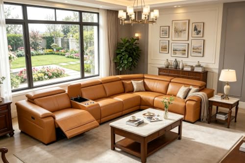 5-Seat L-Shape Recliner with Storage