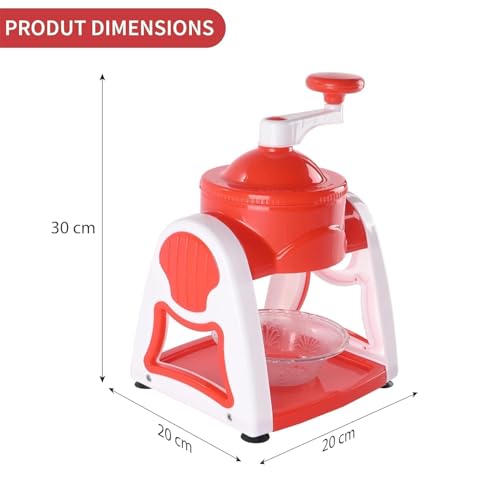 Image of Ice Gola Maker Machine Manual ice Gola Slush Maker Machine with Sharp Blades Ice Crusher Snow Grinder Crusher 3 Bowl Baraf ka Gola Banane wali Machine 1 Glass, 6 Sticks and 1 Dish