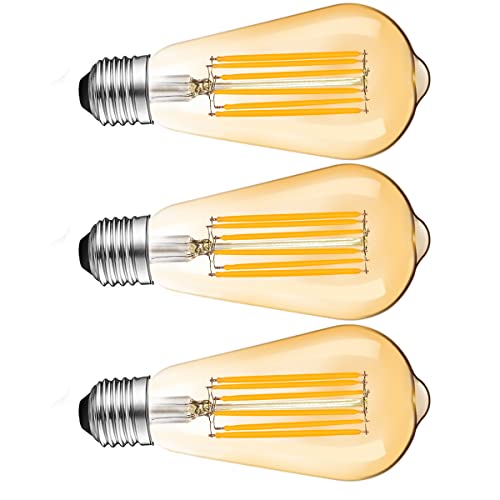 ENERGIA EFFICIENTE e DUREVOLE: Durata estremamente lunga (circa 30.000 ore, 3 ore al giorno), non solo avrai meno lampadine da cambiare, ma risparmierai anche sulla bolletta elettrica fino al 90% di risparmio energetico .filamenti LED avanzati e durata estremamente lunga.