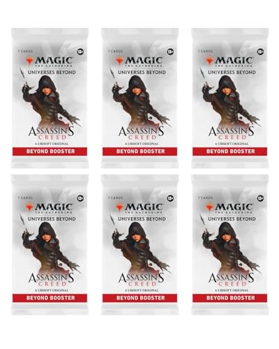 Generic 6 Packs MTG Beyond Booster Pack Lot for Universes Beyond for Assassins Creed