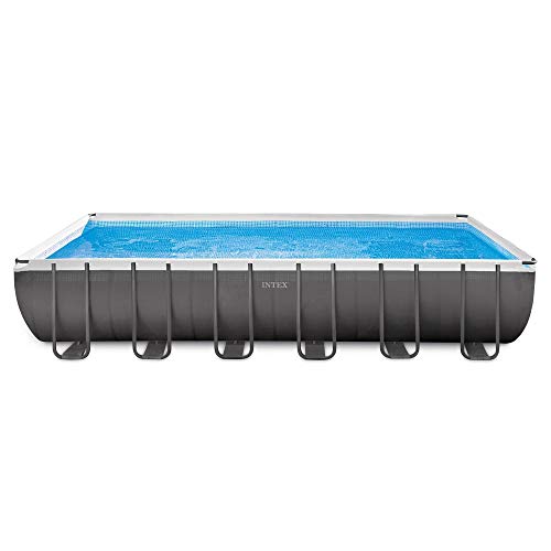 Intex-24ft-X-12ft-X-52in-Ultra-Frame-Rectangular-Pool-Set-with-Sand-Filter-Pump-Ladder-Ground-Cloth-Pool-Cover Intex 24ft X 12ft X 52in Ultra Frame Rectangular Pool Set with Sand Filter Pump Ladder Ground Cloth Pool Cover