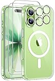 ivencase Magnetica Cover per iPhone 17 con 2 Vetro Temperato e 2 Vetro Fotocamera, Compati...