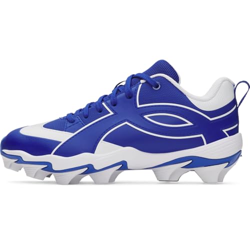 Under Armour Boys' Leadof Icon Low RM JR Baseball Cleats, (400) Royal/Royal/Black, 9K, US