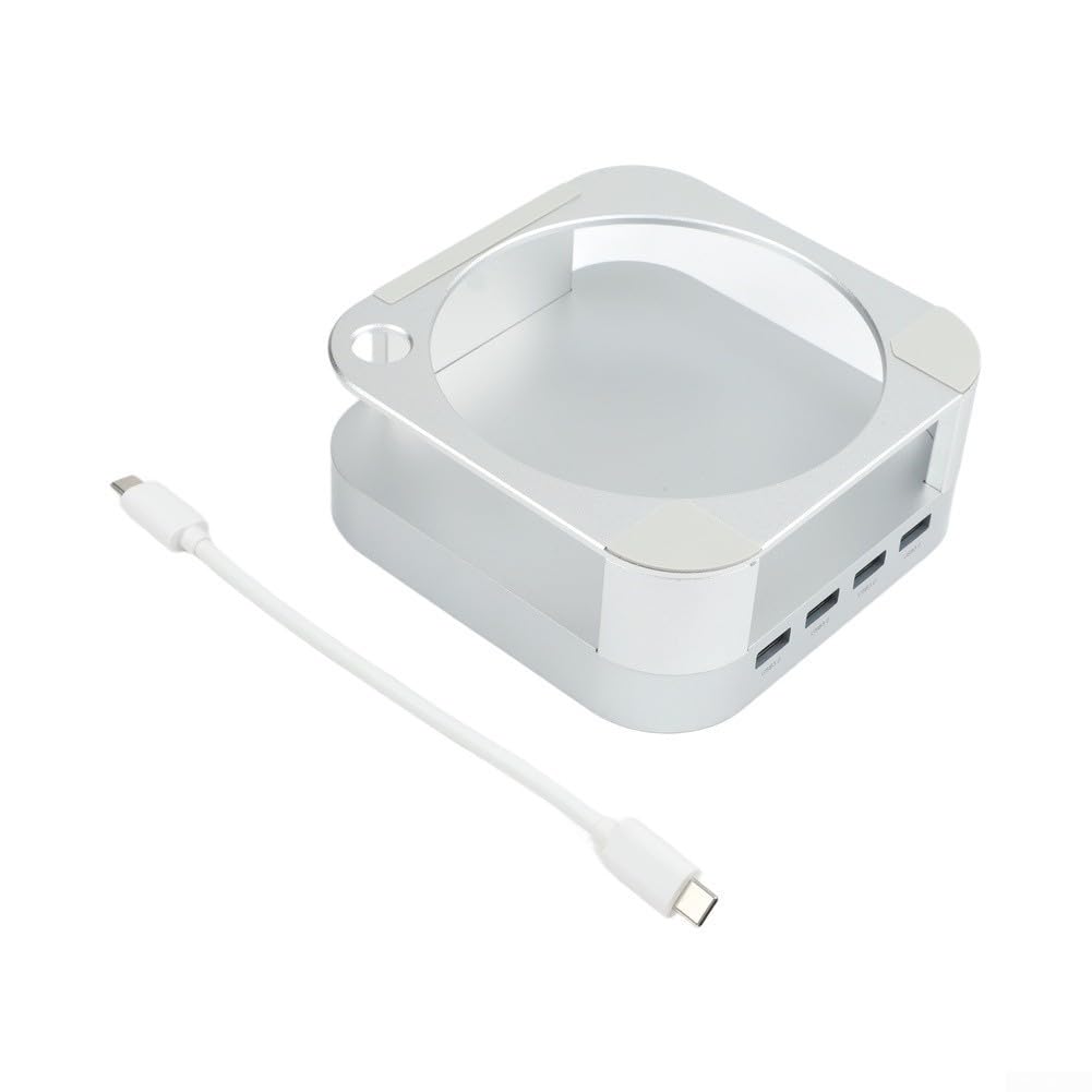 Stacja dokująca do komputera Mac do mini aluminium uchwyt pionowy USB 3.0 szybkie ładowanie, oszczędność miejsca, srebrna