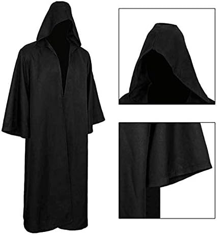 Vista 3 de Cos2be Capa de gorra con capucha de monje medieval, sacerdote