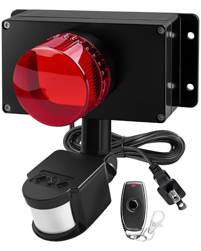 Smart Motion Sensor Alarm with IOT & Remote Control, Human Infrared Detection, IoT Security Siren Light, APP Control, Timer, Auto On/Off, for Home, Yard, Garage, Car, Pets, and Property Protection