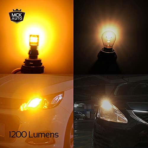 MCK Auto  PY21W 3030 BAU15s 581 LED Canbus Bulbs Indicators Amber Orange Very Bright and Without Errors Compatible with A1 A3 8P1 F10 F20 F30  Transform Your Ride with these high power 45W bulbs