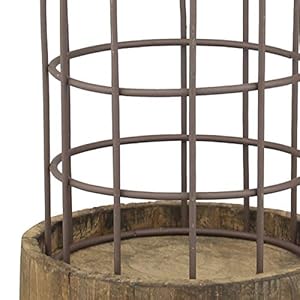 Stonebriar sb 5393c 2pc wire metal cloche set set of 2 brown  urban country home decor
