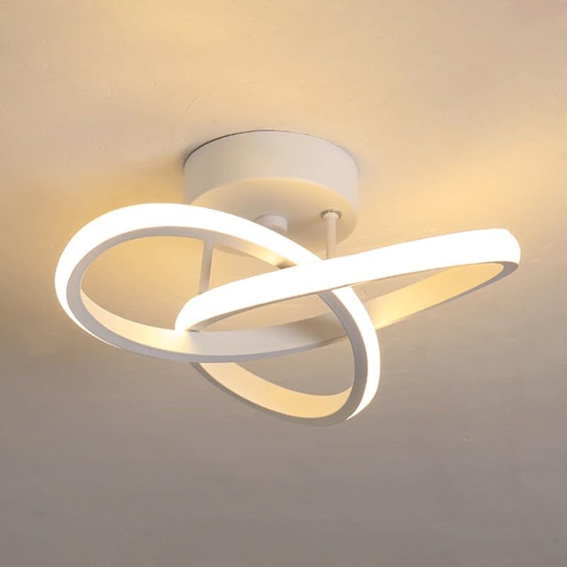 Plafonnier LED moderne irrégulier salon luminaire silicone à intensité variable