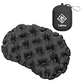 ポケット尻クッション 【収納できる空気ポンプ付き！】 お尻がふわっ！ レジャーシート 厚手 一人用 エアー 座布団 お尻 クッション 飛行機 夜行バス 半月型グレー 収納ケース兼ポンプ付属 旅寝工房