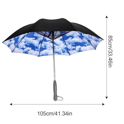 Parapluie ventilateur rechargeable contre la chaleur du soleil