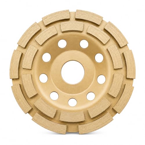 APLUS 115mm Double Row Diamond Cup Wheel for Angle Grinders, Concrete Grinding Disc with 22.23mm...