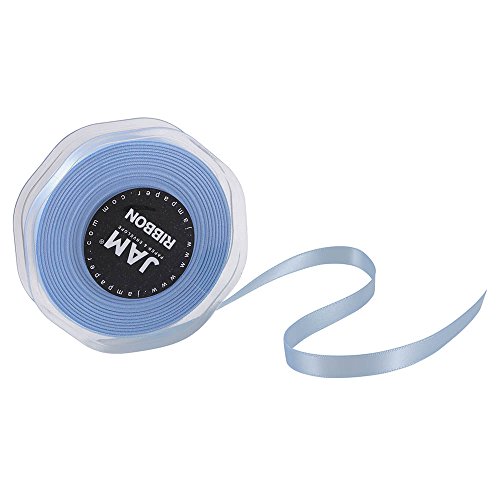 Jam Paper Double Faced Satin Ribbon - 3/8 Inch Wide X 25 Yards - Baby Blue - Sold Individually #TOP2