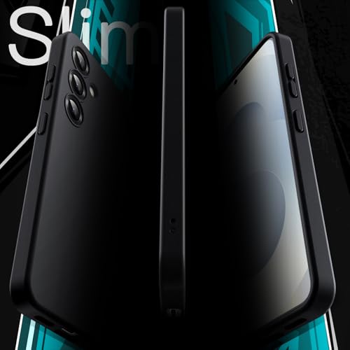 Image of JETech Slim Fit Cover Case for Samsung Galaxy S25 5G, Camera Lens Full Protection, Soft TPU Thin Protective Phone Cover with Matte Finish, Shockproof Case (Black)