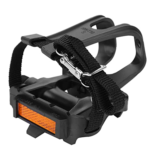 1Pair Bike Pedals, Toe Clips Strap Spindle Bicycle Pedals Mountain Bike Pedals Bike Accessories Bicycle And Spare Supplies 1/2 Inch Spindle Thread With Toe Cages Bike Pedals With Straps #TOP5