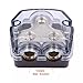 Rayne's World Blue 2 Way Power Distribution Block 0-4 Gauge in 4-8 Gauge Out for Audio Wiring in Cars, Boats, Campers | for use with Ground or Power Wires