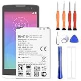 VUXYIT BL-41ZH Battery Compatible with L G Leon LTE H345 C50 MS345 Replacement Battery for with Repair Tool kit