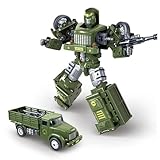 Hitatol Green Children's Toy Truck Deformation Robot Inertia Sliding Alloy car Model (Green)
