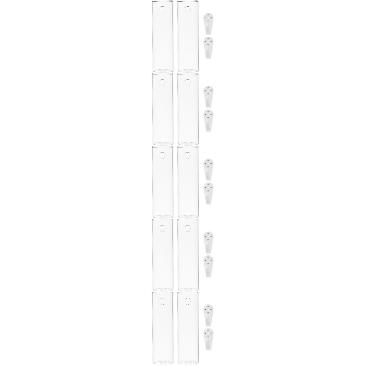 BESPORTBLE 5 Ensembles Vase Mural Propager des Vases pour Plantes Cintre Jardinières De Multiplication Murale Corbeille Jardinière Murale Suspendue Un Verre Transparent 2 Pièces * 5