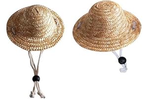 Charming Straw Sunhat for Petite Pups: Protect Your Furry Companion from the Sun's Glare
