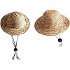 1pc novelty summer adjustable pet dog outdoor straw hat puppy small kitty cat sunhats dog hat  urban country home decor