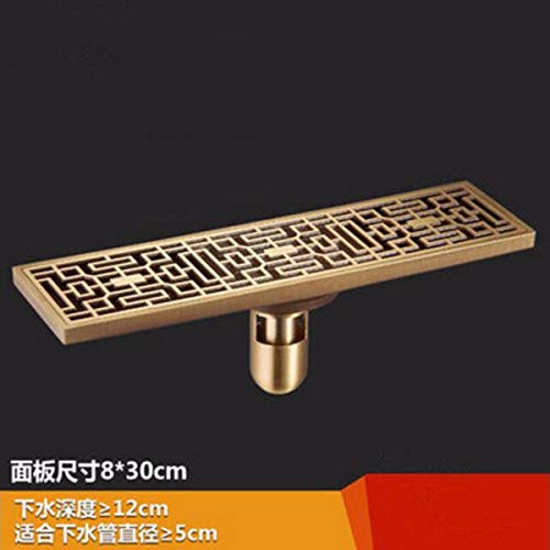 SJQKA floor drain Ancient Bronze Classical Antique Floor Drain With Long Bath Room With Long Toilet,B