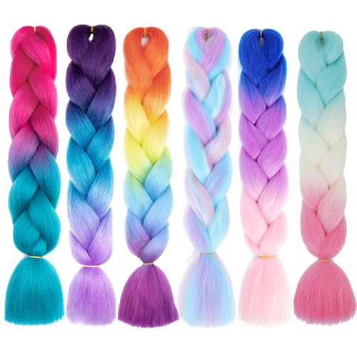 AFNOTE Braiding Hair Extensions 24 Inch Synthetic Jumbo Braiding Hair