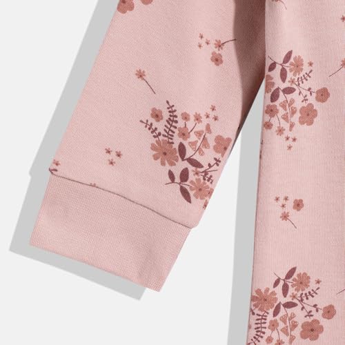 Image of Mothercare Baby Romper Sleepsuit Autumn Print Full Sleeve Pink
